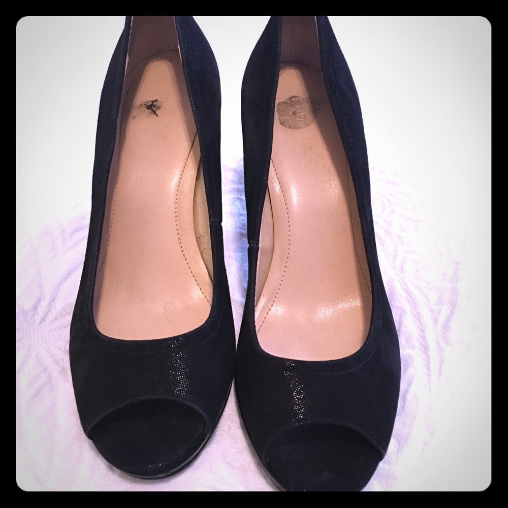 Black Peep Toe Pumps